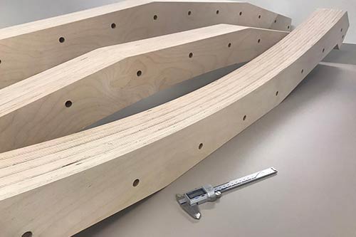 Laminated birch plywood glued bonded