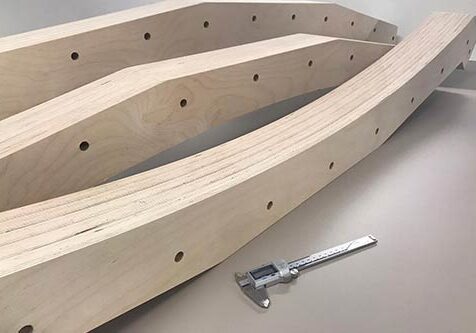 Laminated birch plywood glued bonded